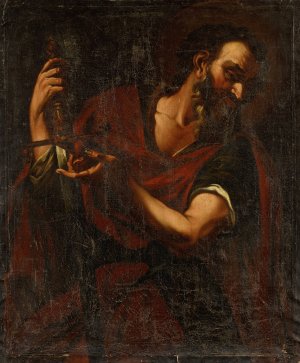 Saint Paul, half figure by Johann Carl Loth Oil Painting