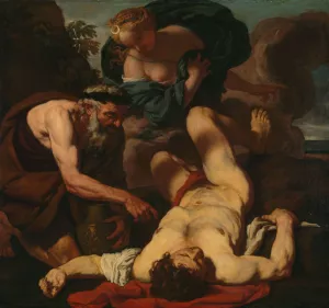 Selene and Endymion by Johann Carl Loth Oil Painting