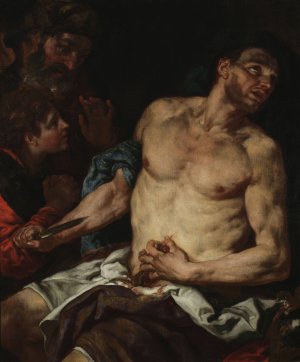 The death of Cato by Johann Carl Loth Oil Painting