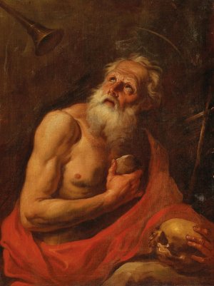 The Penitent Saint Jerome by Johann Carl Loth Oil Painting