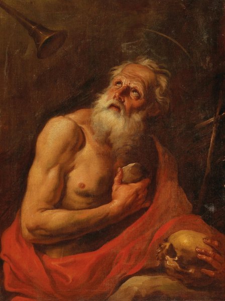 The Penitent Saint Jerome by Johann Carl Loth - Hand-Painted Oil Painting Reproduction