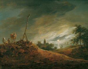 Abendlandschaft by Johann Christian Brand Oil Painting
