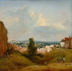 Aussicht von der Albrechtsburg in Klosterneuburg by Johann Christian Brand Oil Painting