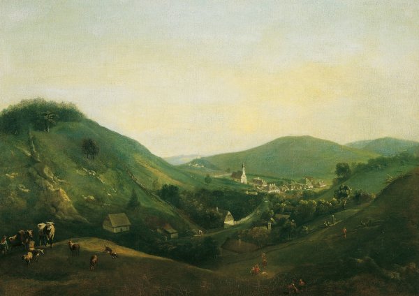 Landschaft bei Kalksburg  by Johann Christian Brand - Hand-Painted Oil Painting Reproduction
