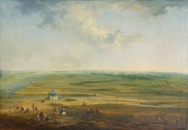 Laxenburg vom Hayd-Lusthaus gegen Maria Lanzendorf  by Johann Christian Brand - Hand-Painted Oil Painting Reproduction