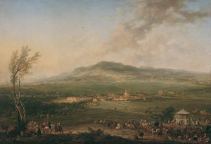 Laxenburg vom Lusthaus auf der Hanawiese gegen Modling by Johann Christian Brand Oil Painting