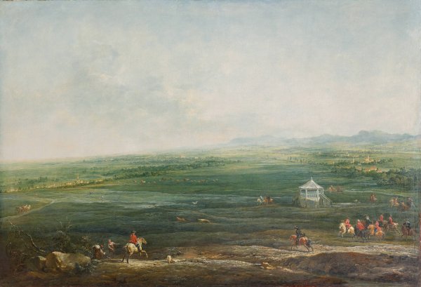 Main Product Photo of Laxenburg vom Munkendorfer Lusthaus gegen  Painting by Johann Christian Brand
