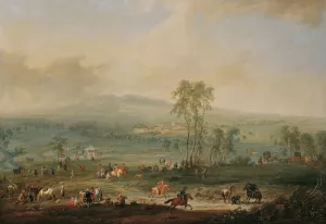 Laxenburg von der Schneiderau gegen Guntramsdorf und Modling Oil painting by Johann Christian Brand