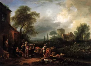 Parable of the Workers in the Vineyard by Johann Christian Brand Oil Painting