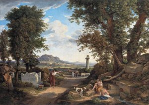 The Invention of the Corinthian Capital by Callimachos Oil painting by Johann Christian Reinhart