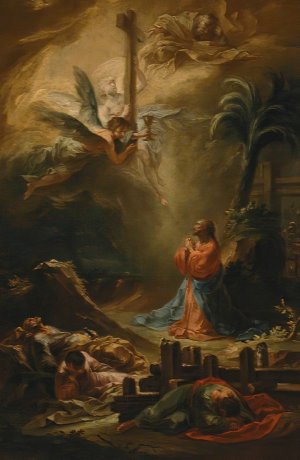 The Agony In The Garden by Johann Christian Thomas Winck Oil Painting