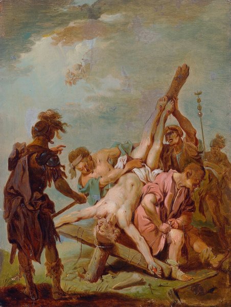 Kreuzigung des hl Petrus by Johann Conrad Seekatz - Hand-Painted Oil Painting Reproduction