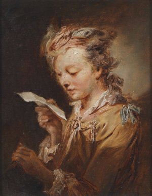 Lesender junger Mann by Johann Conrad Seekatz Oil Painting