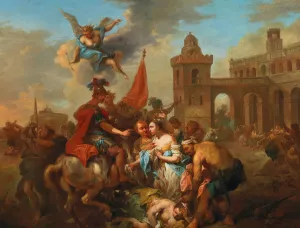Romulus and Hersilia by Johann Conrad Seekatz Oil Painting