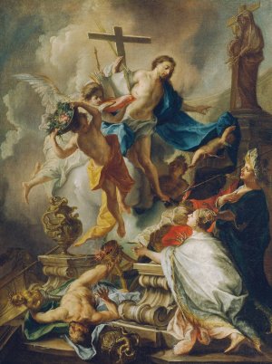 Sieg des Christentums uber das Heidentum by Johann Evangelist Holzer Oil Painting