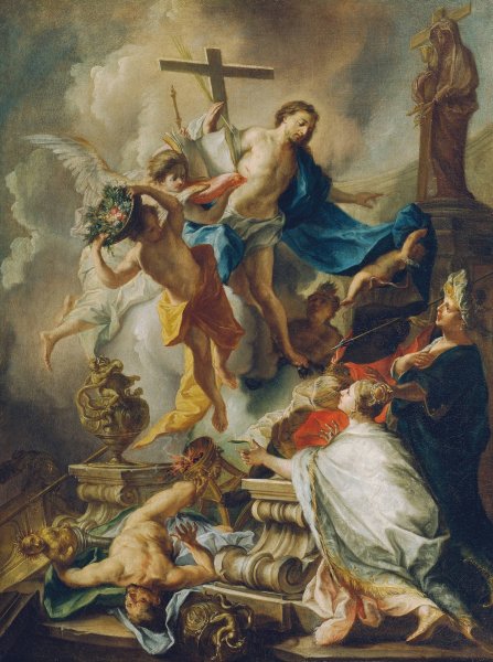 Main Product Photo of Sieg des Christentums uber das Heidentum  Painting by Johann Evangelist Holzer