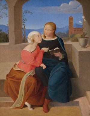 Andachtsstunde by Johann Evangelist Scheffer Von Leonhardshoff Oil Painting