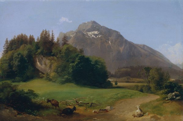 Bei Salzburg  by Johann Fischbach - Hand-Painted Oil Painting Reproduction