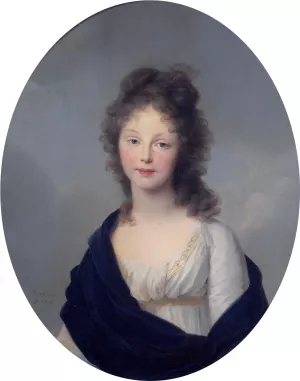 Portrait of Queen Luise of Prussia by Johann Friedrich Tischbein Oil Painting