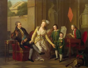 Portrait of the Saltykov Family by Johann Friedrich Tischbein Oil Painting