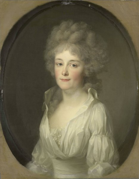 Portrait of Johanna Ferdinanda van Collen, Wife of Salomon Rendorp  by Johann Friedrich August Tischbein - Hand-Painted Oil Painting Reproduction
