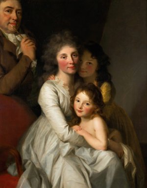 Portrait Of The Artist And His Family by Johann Friedrich August Tischbein Oil Painting