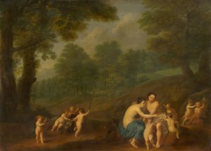 Venus and Adonis by Johann Friedrich Gerhard Oil Painting