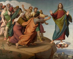 Christ Escapes the Pharisees Oil painting by Johann Friedrich Overbeck
