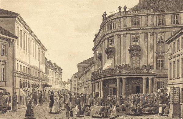 View of Muhlendamm  by Johann Friedrich Stock - Hand-Painted Oil Painting Reproduction