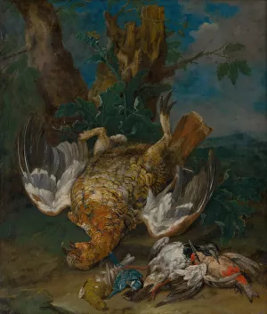 Still Life with a Grouse by Johann Georg De Hamilton Oil Painting