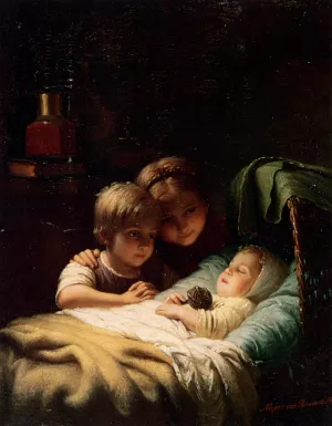 Das Jungste Bruderchen painting by Johann Georg Meyer Von Bremen