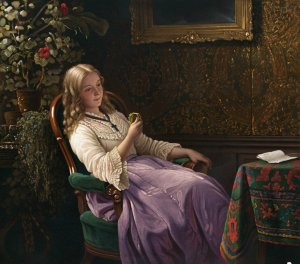 The Love Token by Johann Georg Meyer Von Bremen Oil Painting