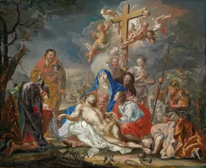 Die Beweinung Christi by Johann Georg Platzer Oil Painting