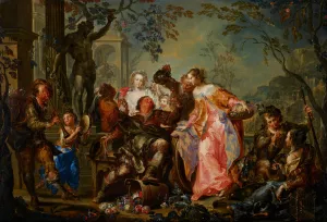 The Pleasures of the Seasons; Autumn by Johann Georg Platzer Oil Painting
