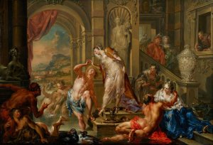 The Pleasures of the Seasons; Summer by Johann Georg Platzer Oil Painting