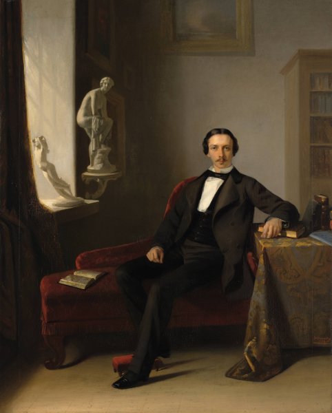 Abraham Willet  by Johann Georg Schwartze - Hand-Painted Oil Painting Reproduction