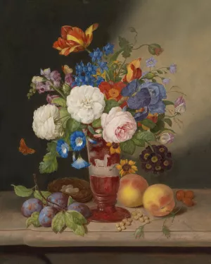 Blumenstraus in einer Vase Oil painting by Johann Georg Seitz