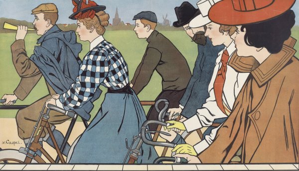 Hammers' Bicycles  by Johann Georg Van Caspel - Hand-Painted Oil Painting Reproduction