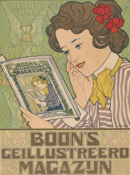 Poster for Boon's Illustrated Magazine  by Johann Georg Van Caspel - Hand-Painted Oil Painting Reproduction