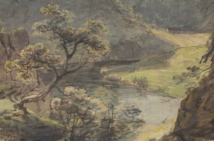 River Landscape by Johann Georg Von Dillis Oil Painting