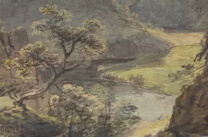 River Landscape by Johann Georg Von Dillis Oil Painting