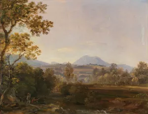 Suddeutsche Landschaft mit Wanderern by Johann Georg Von Dillis Oil Painting