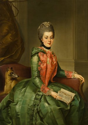 Portrait of Princess Frederika Sophia Wilhelmina by Johann Georg Ziesenis Oil Painting