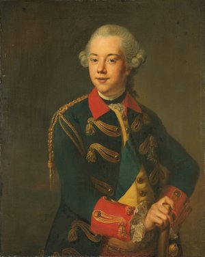 Portrait of William V, Prince of Orange-Nassau by Johann Georg Ziesenis Oil Painting