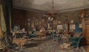 Herrschaftliches Interieur by Johann (Giovanni) Varrone Oil Painting