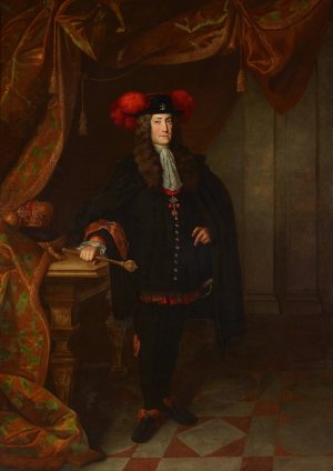 Kaiser Karl VI. by Johann Gottfried Auerbach Oil Painting