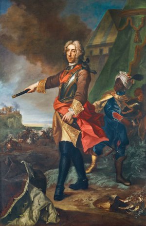 Prinz Eugen von Savoyen als Feldherr by Johann Gottfried Auerbach Oil Painting
