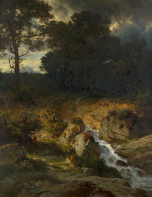 Ramsau near Berchtesgaden by Johann Gottfried Steffan Oil Painting