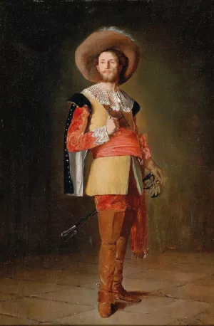 A Knight by Johann Hamza Oil Painting