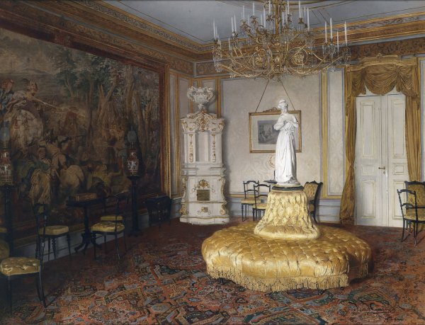 Interieur by Johann Hamza - Hand-Painted Oil Painting Reproduction
